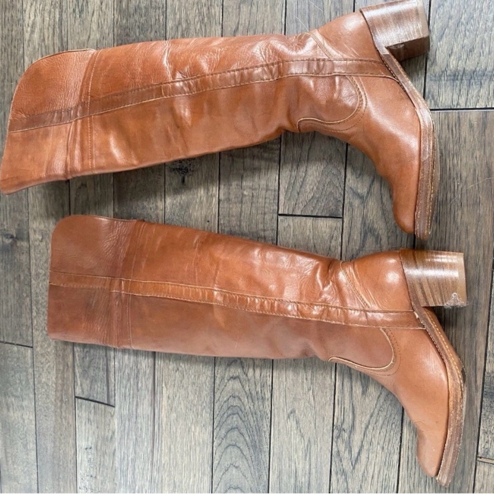 SOLD  FRYE Brown Leather Knee-High Boots